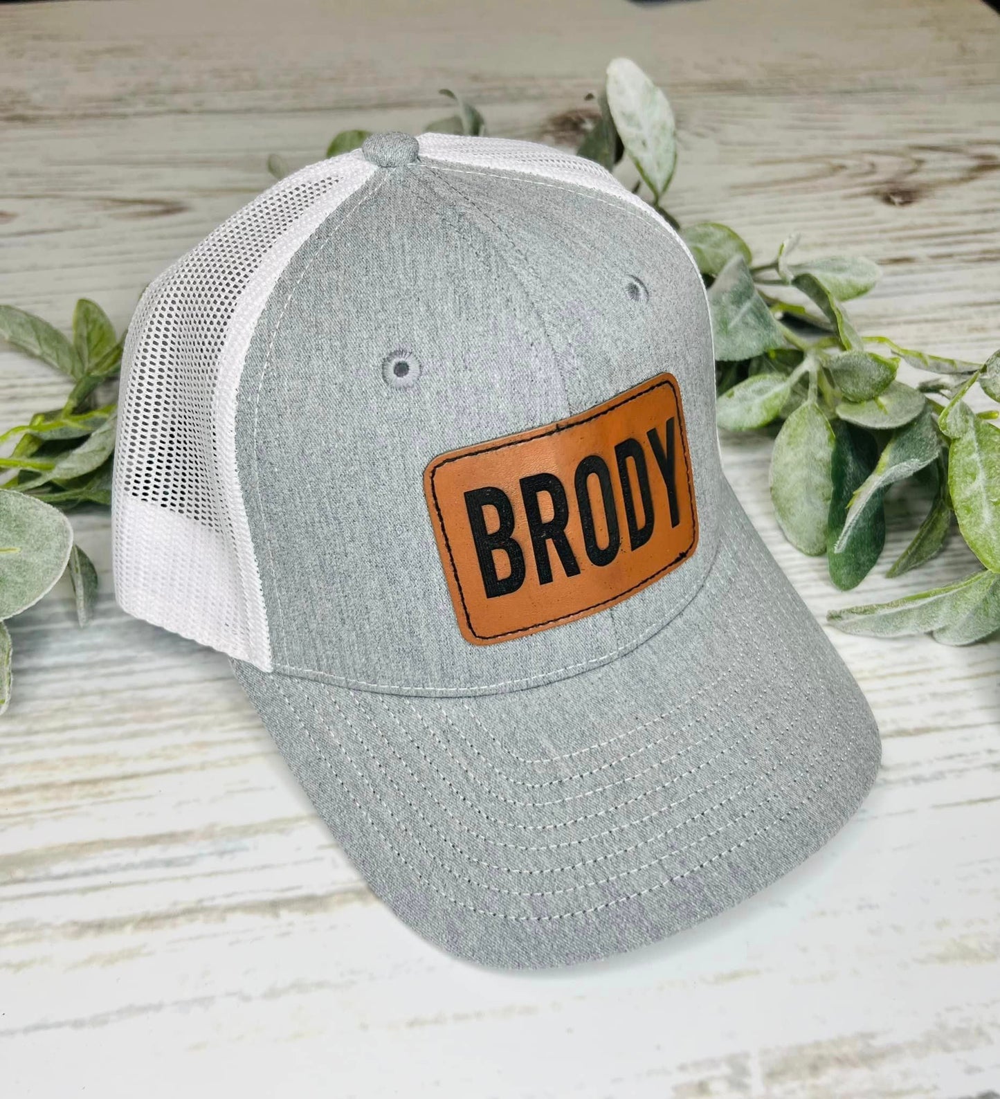 *YOUTH RICHARDSON 112 HAT* Custom Name Grey/White