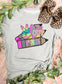 Adult  Peace Out Grade Neon Grey Tee