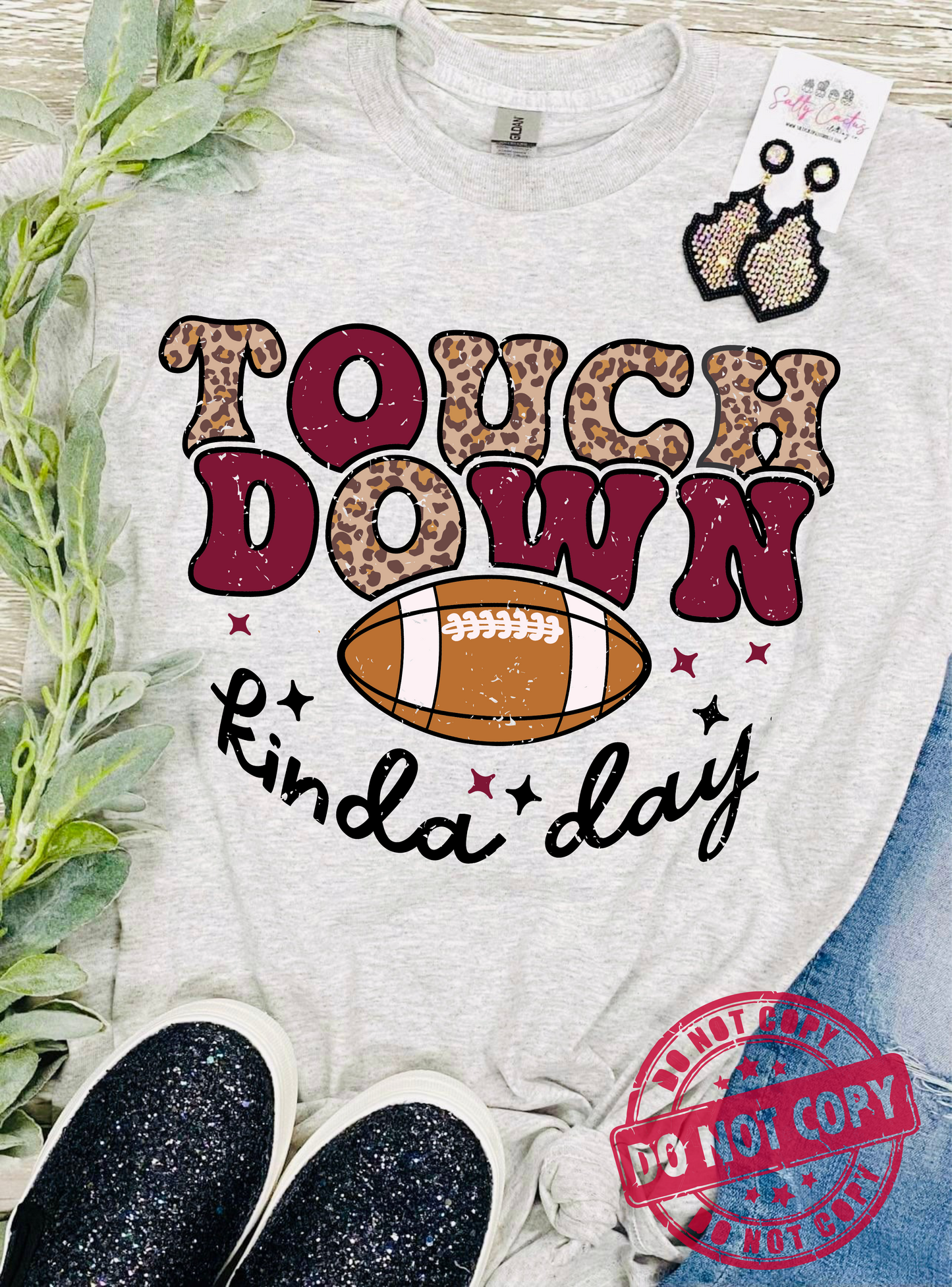 Touchdown Kinda Day Grey Tee