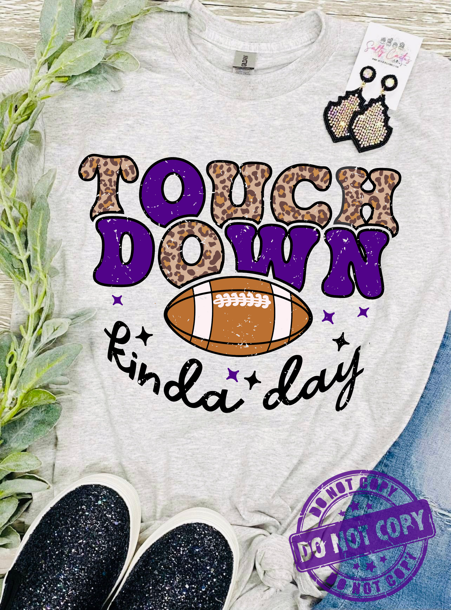 Touchdown Kinda Day Grey Tee