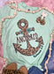 Anchored Leopard Mint Tee