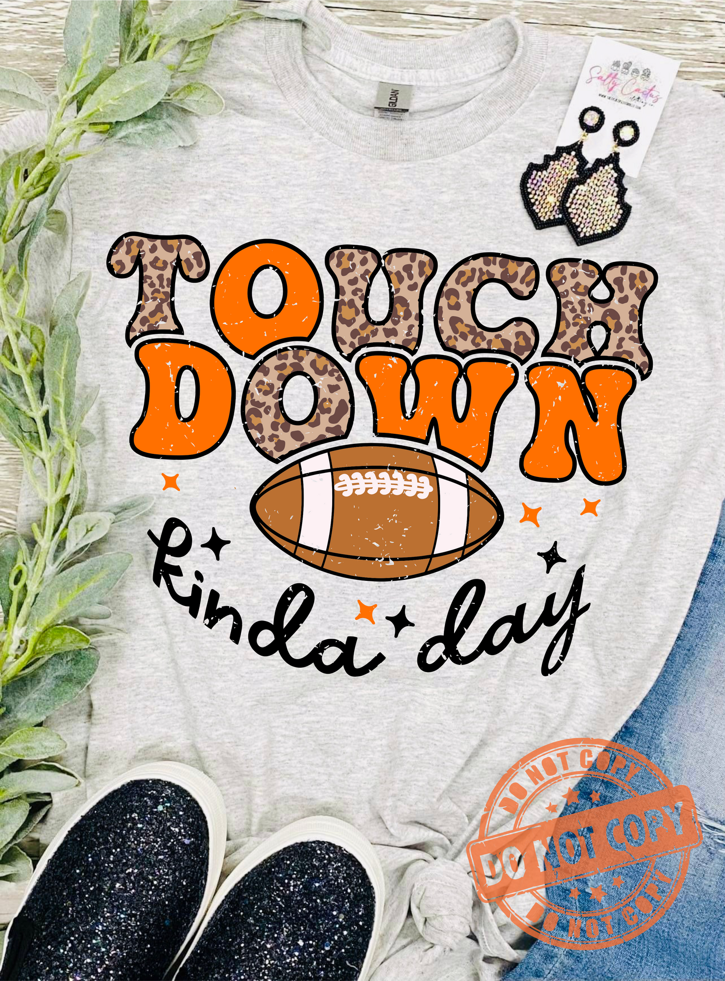 Touchdown Kinda Day Grey Tee