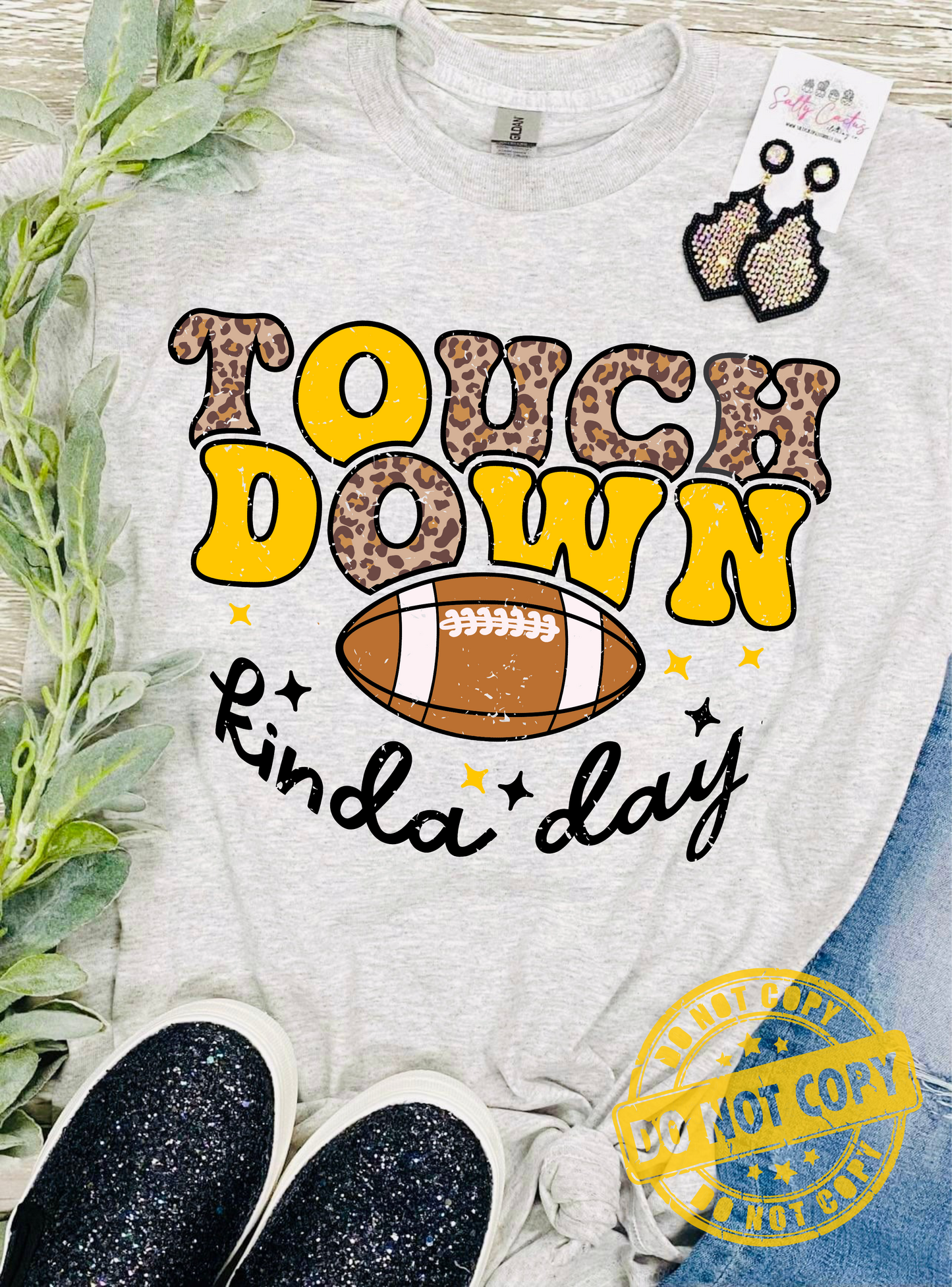 Touchdown Kinda Day Grey Tee