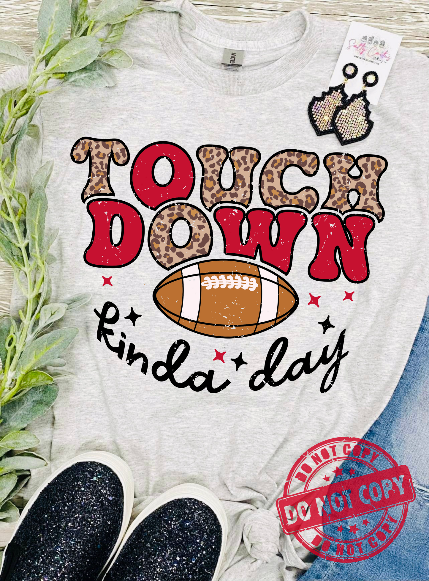 Touchdown Kinda Day Grey Tee