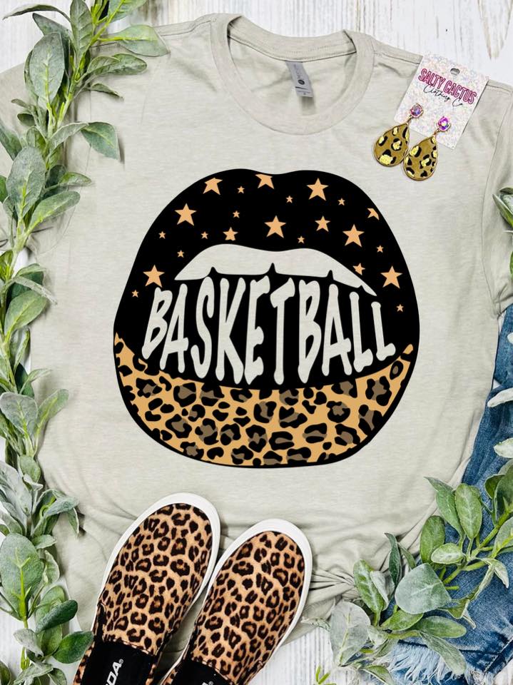 Kids Leopard Lips Ash Grey Tee