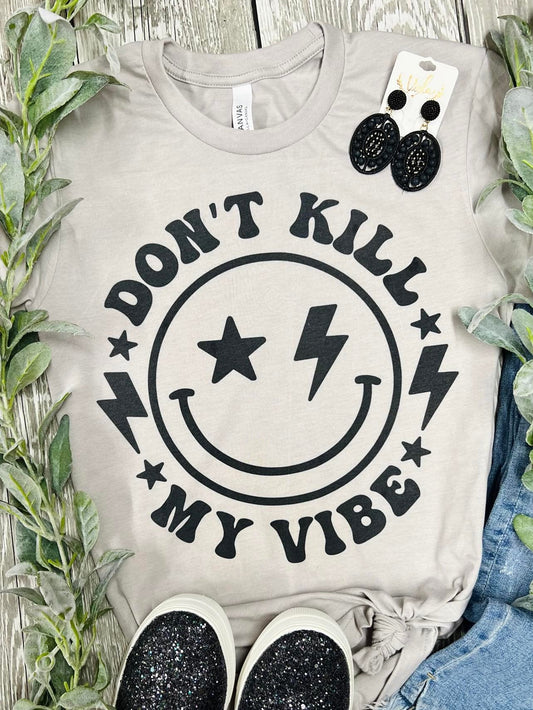 Dont Kill My Vibe Stone Grey Tee