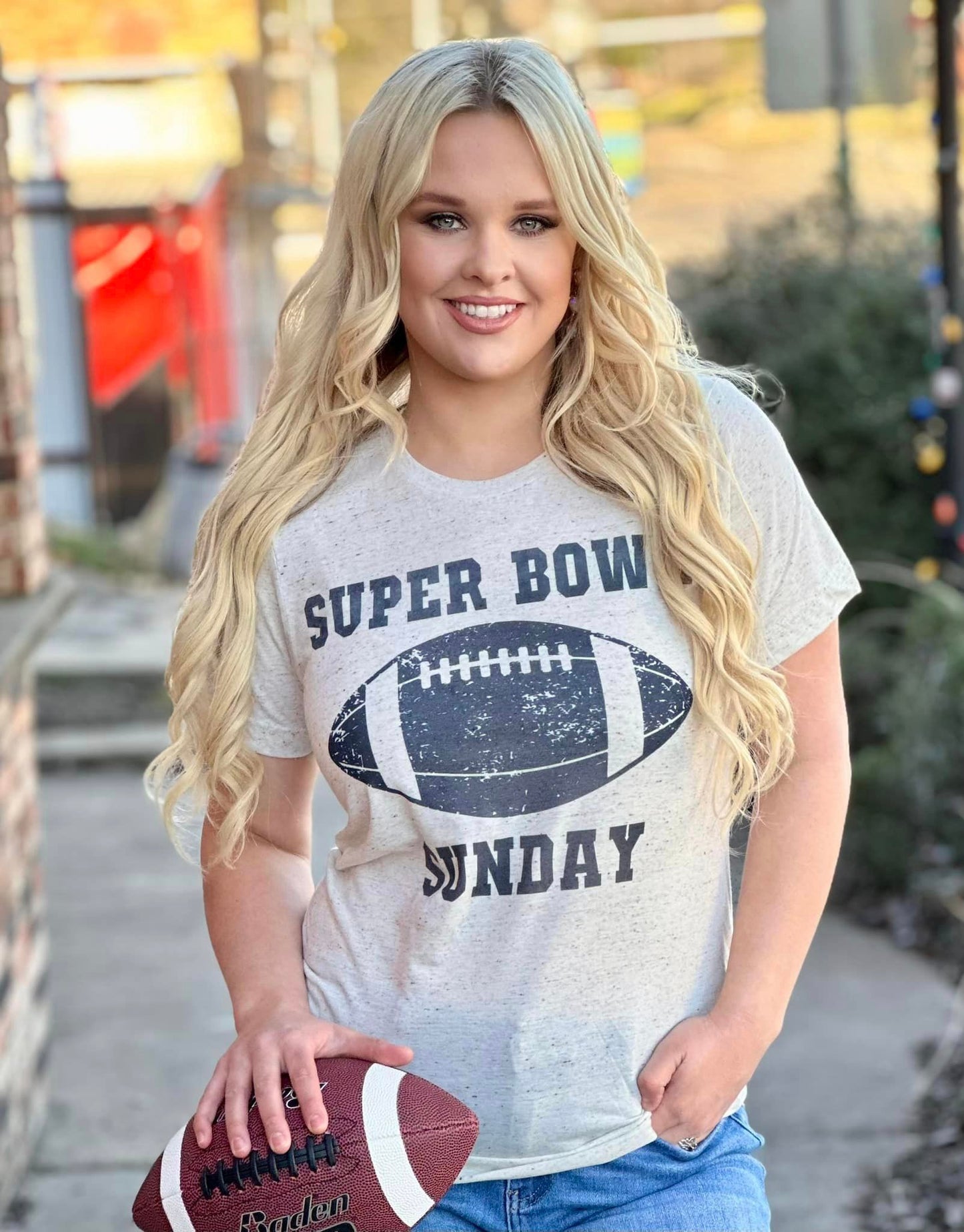 Super Bowl Sunday Football Oatmeal Tee