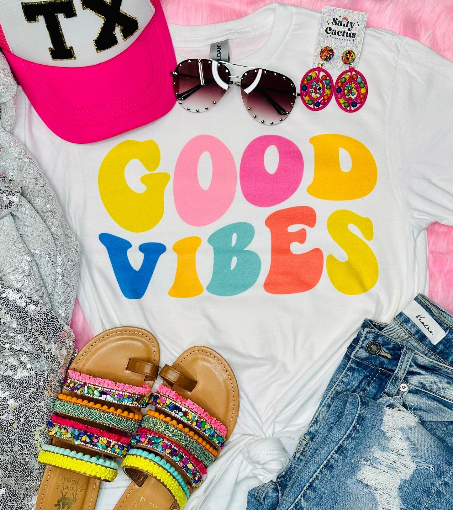 Good Vibes White Tee