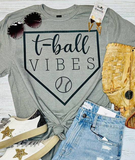 T-Ball Vibes Diamond Gunmetal Grey Tee