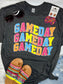 Gameday Colorful Tan/ Charcoal Grey Tee