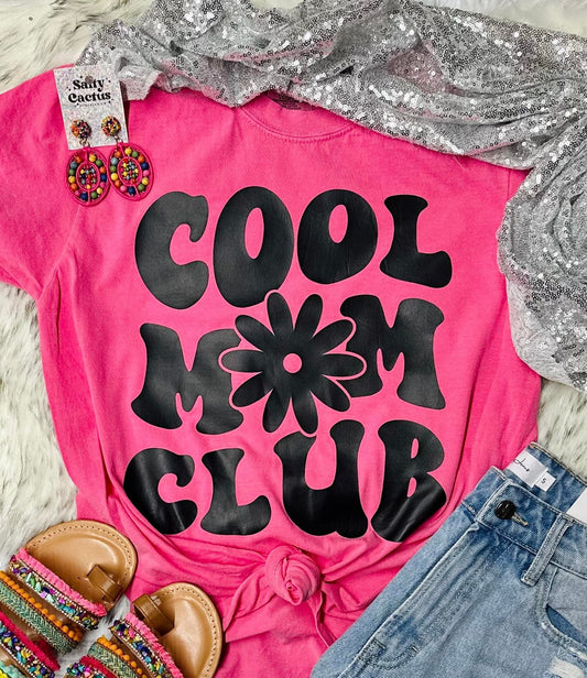 *DTG* Cool Mom Club Jerzee Neon Pink