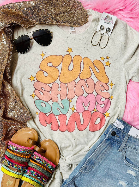 Sunshine on my mind retro oatmeal tee