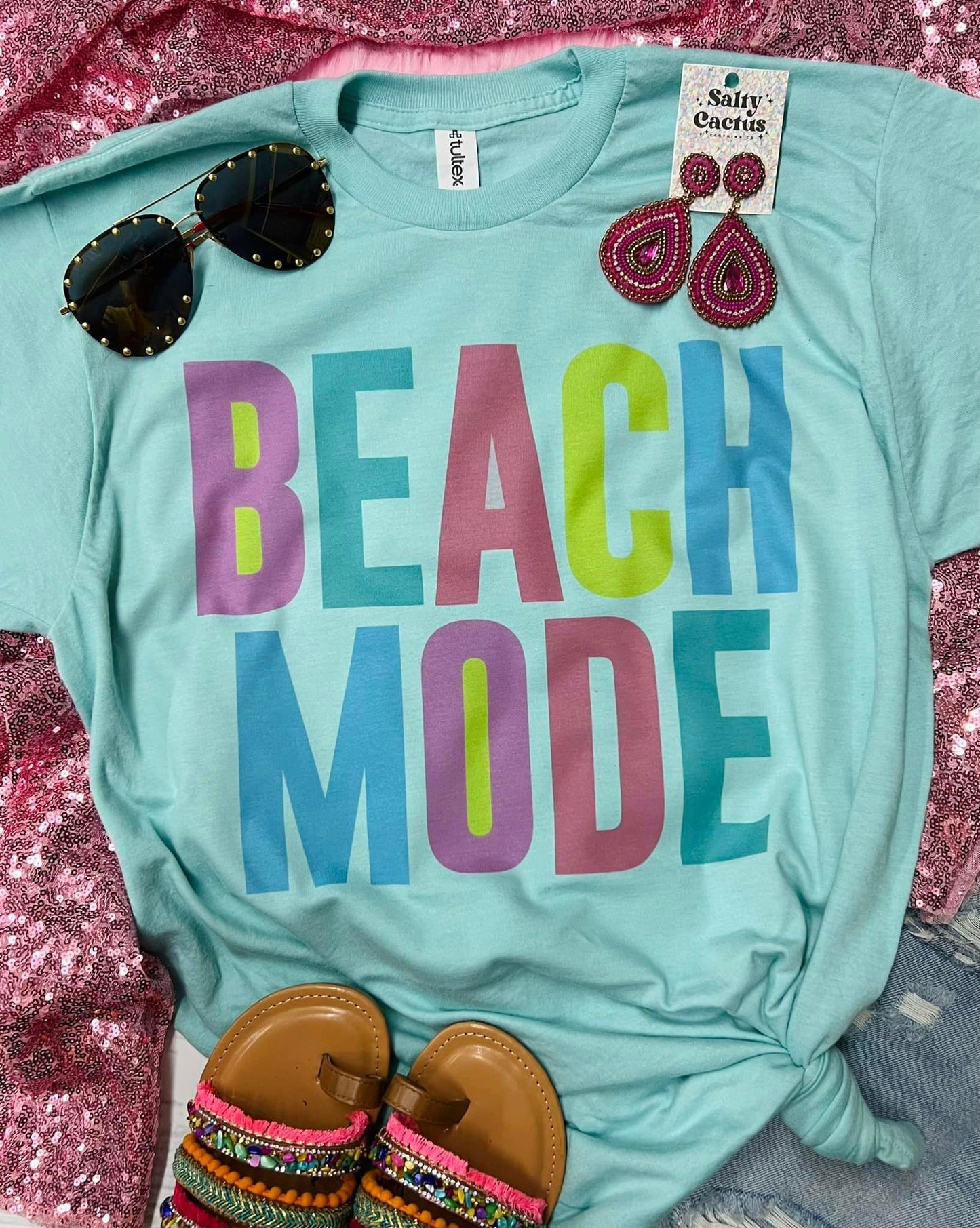 Beach Mode Colorful Purist Blue Tee