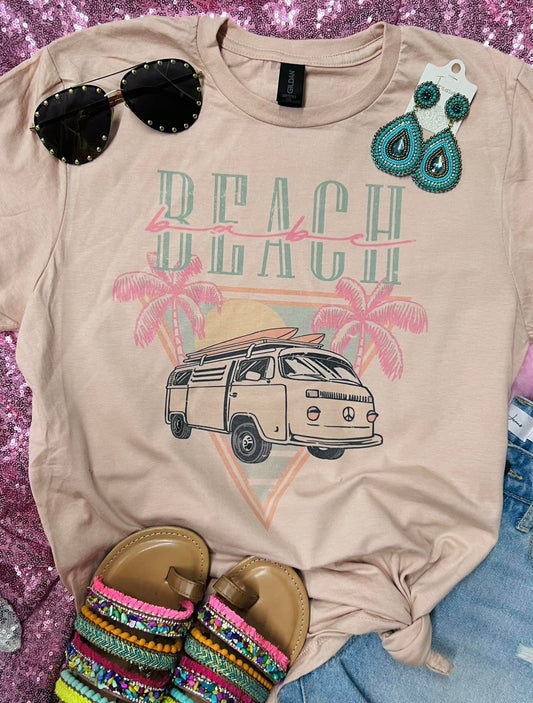 Beach Babe Winnebego Peach Tee