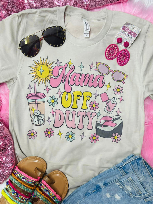 Mama Off Duty Tan Tee