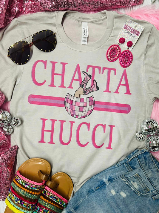 Chatta Hucci Disco Ball Tan Tee