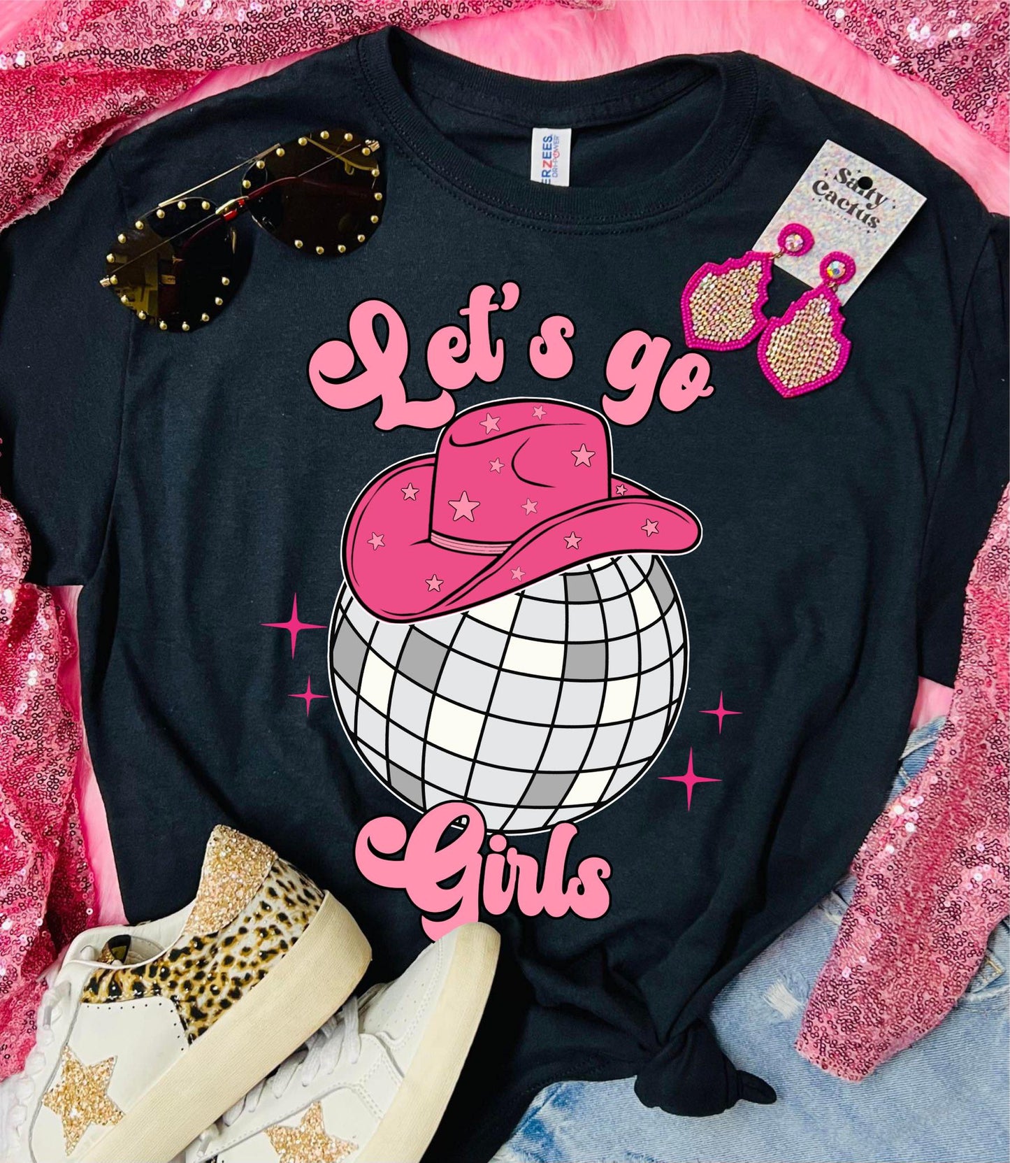 *DTG* Let's Go Girls Black Tee