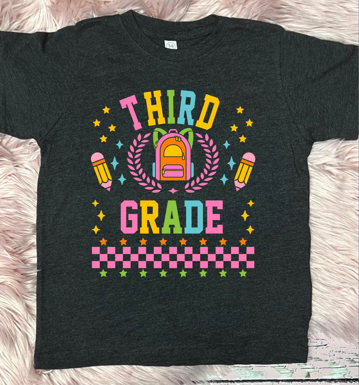 *DTG* Colorful Checkered Back To School