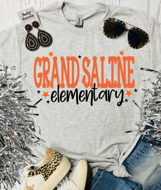 Custom School Name & Grade Grey Tee