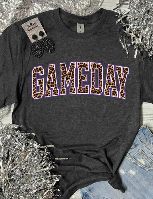 *DTG* Leopard Gameday Dark GreyTees