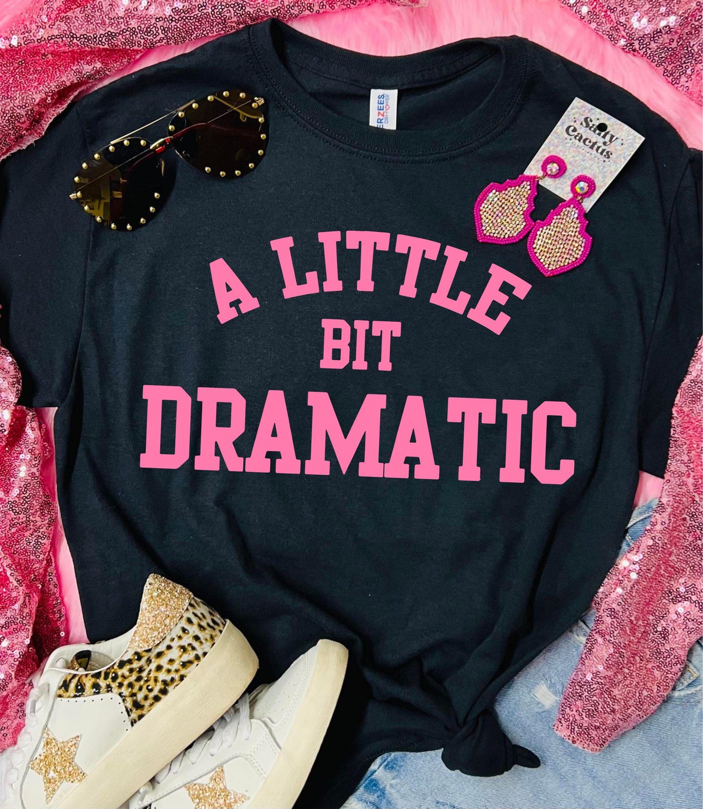 *SP* A Little Bit Dramatic Black Tee