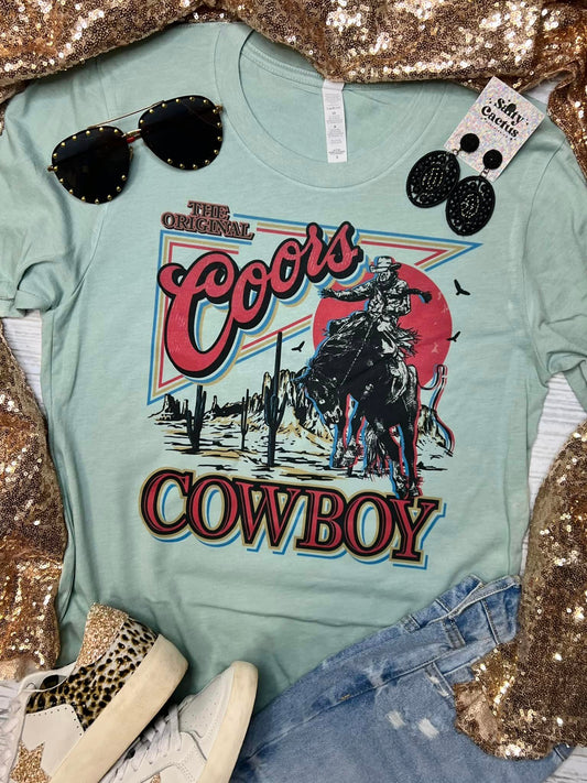 The Original Coors Cowboy Dusty Blue Tee