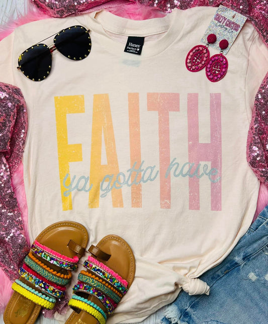 **DTG** Faith You Gotta Have Blossom Light Pink TEe