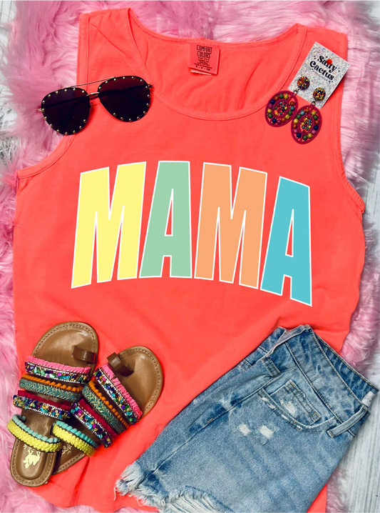 *DTG* Mama Colorful Comfort Color Tanks