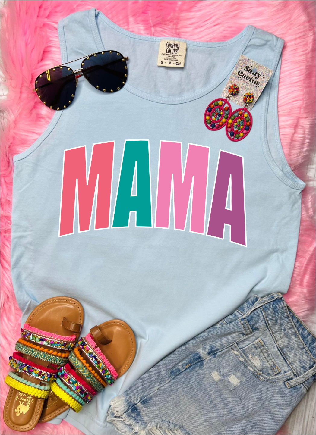 *DTG* Mama Colorful Comfort Color Tanks