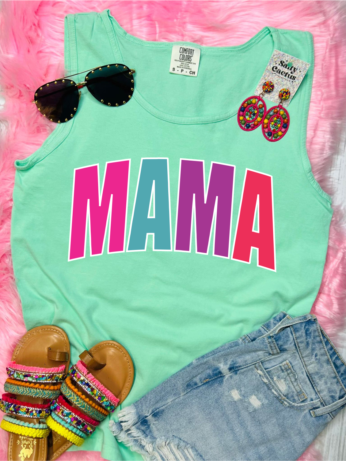 *DTG* Mama Colorful Comfort Color Tanks