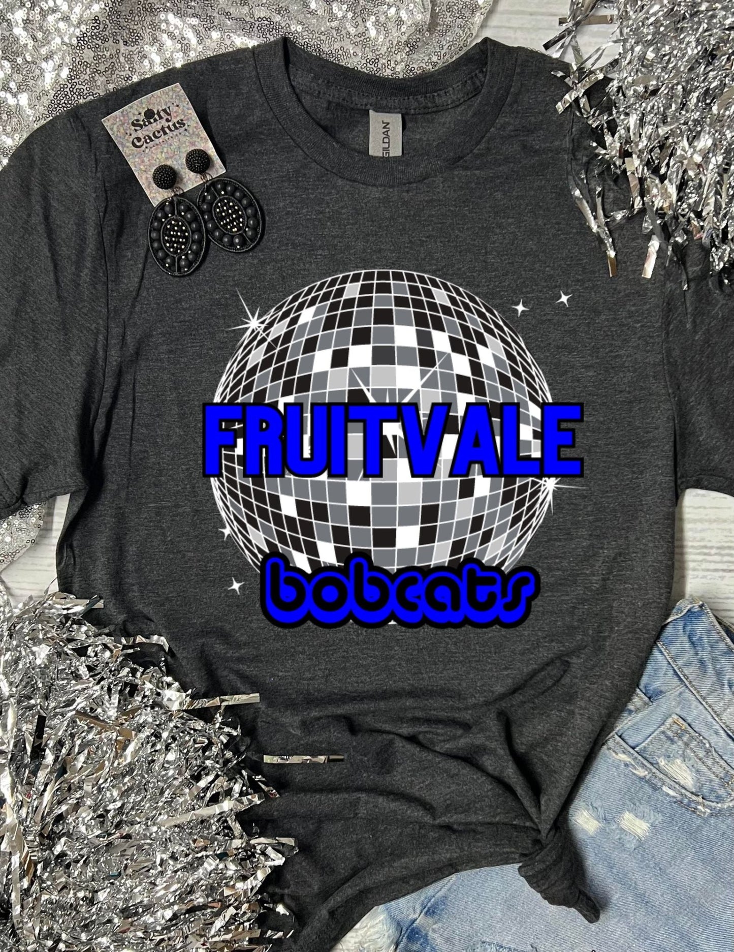 *DTG* Disco Retro Spirit Dark Grey Tee