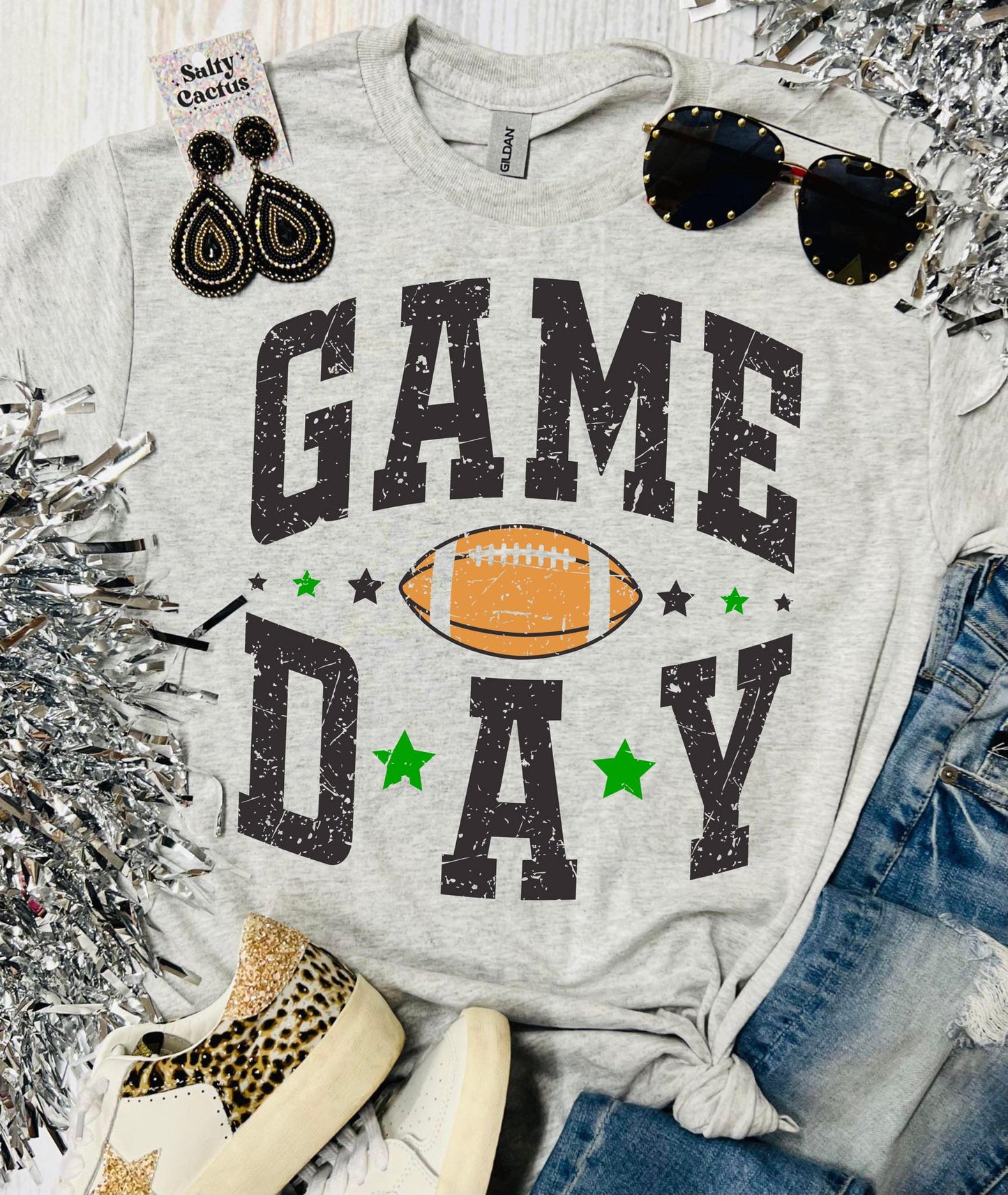 KIDS Game Day Multi-Star Grey Tee