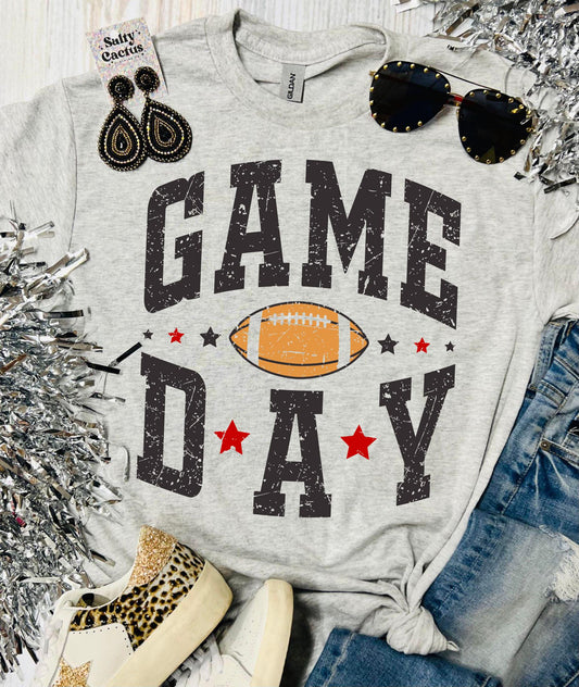 Game Day Multi-Star Grey Tee