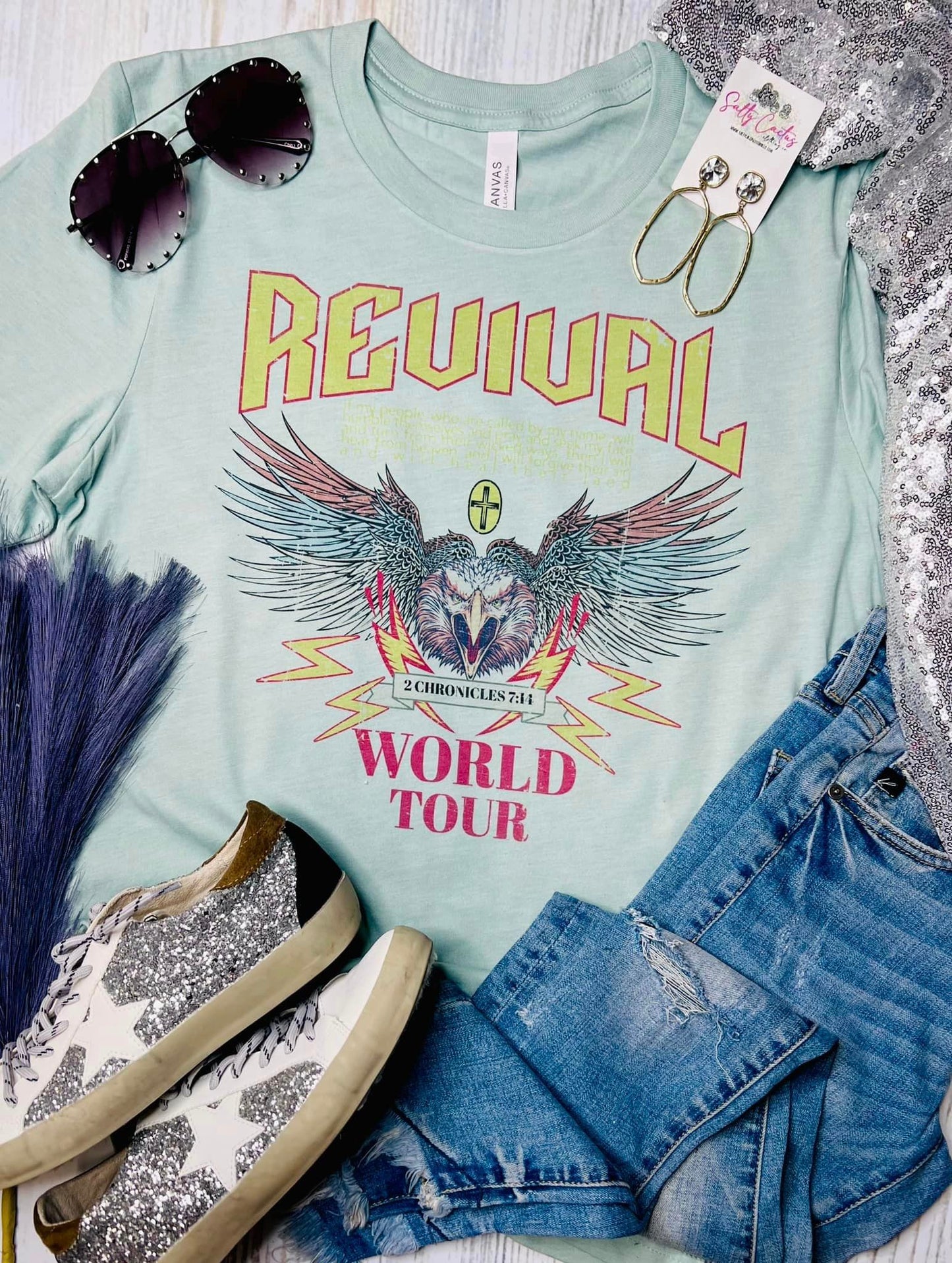 Revival World Tour Dusty Blue Tee