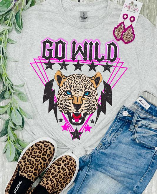 Go Wild Tiger Ash Grey Tee