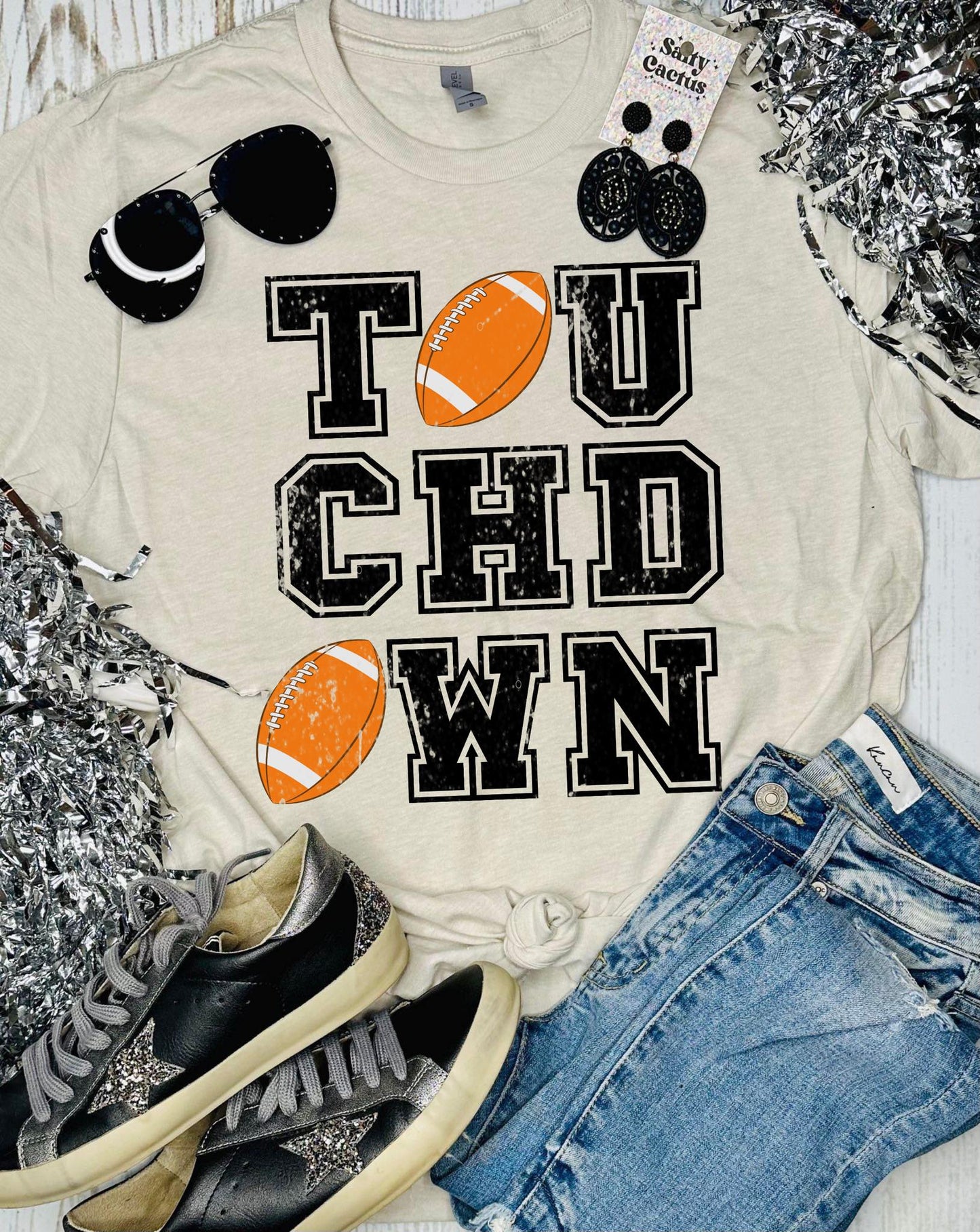 Touchdown Football Tan Tee