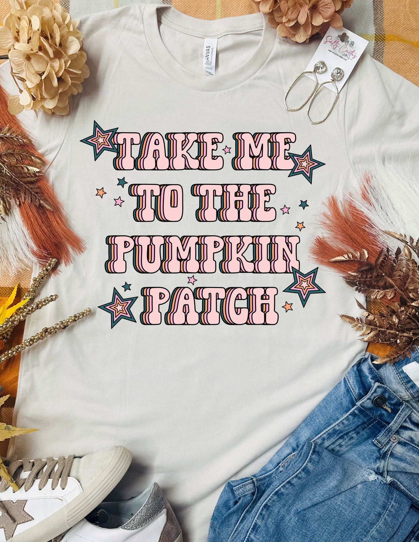 Take Me to the Pumpkin Patch Retro Tan Tee