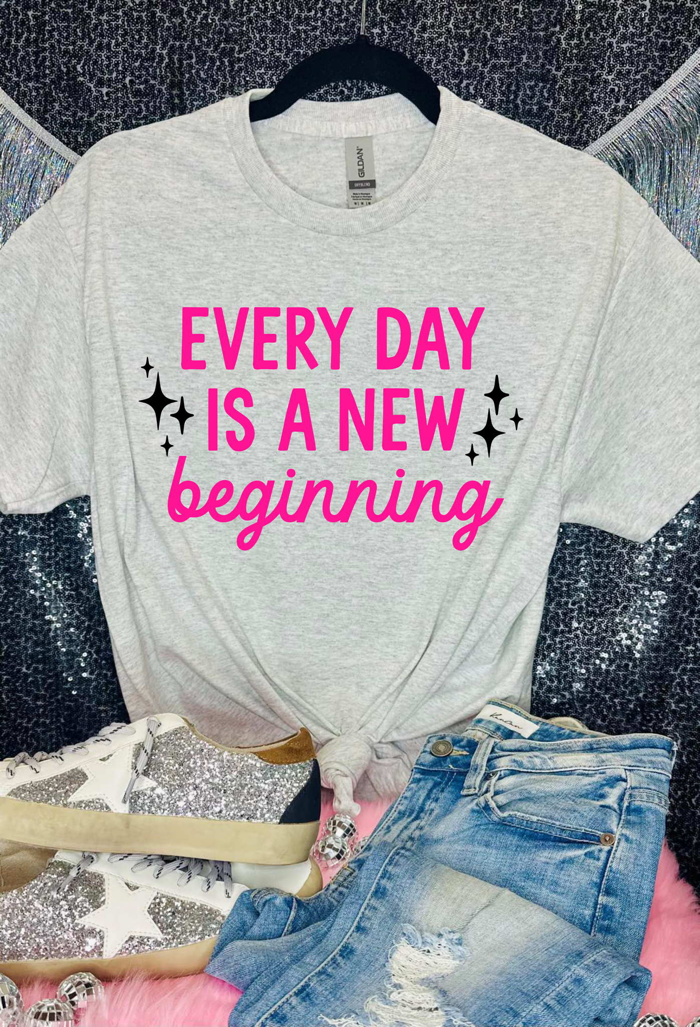 *TEE OF THE DAY* Every Day is a New Beginning Ash Tee