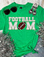 *DTG* Football Mom Faux Chenille Patch Colorful Tee