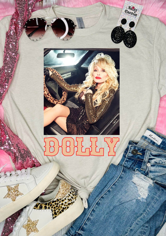 Dolly Pic Tan Tee