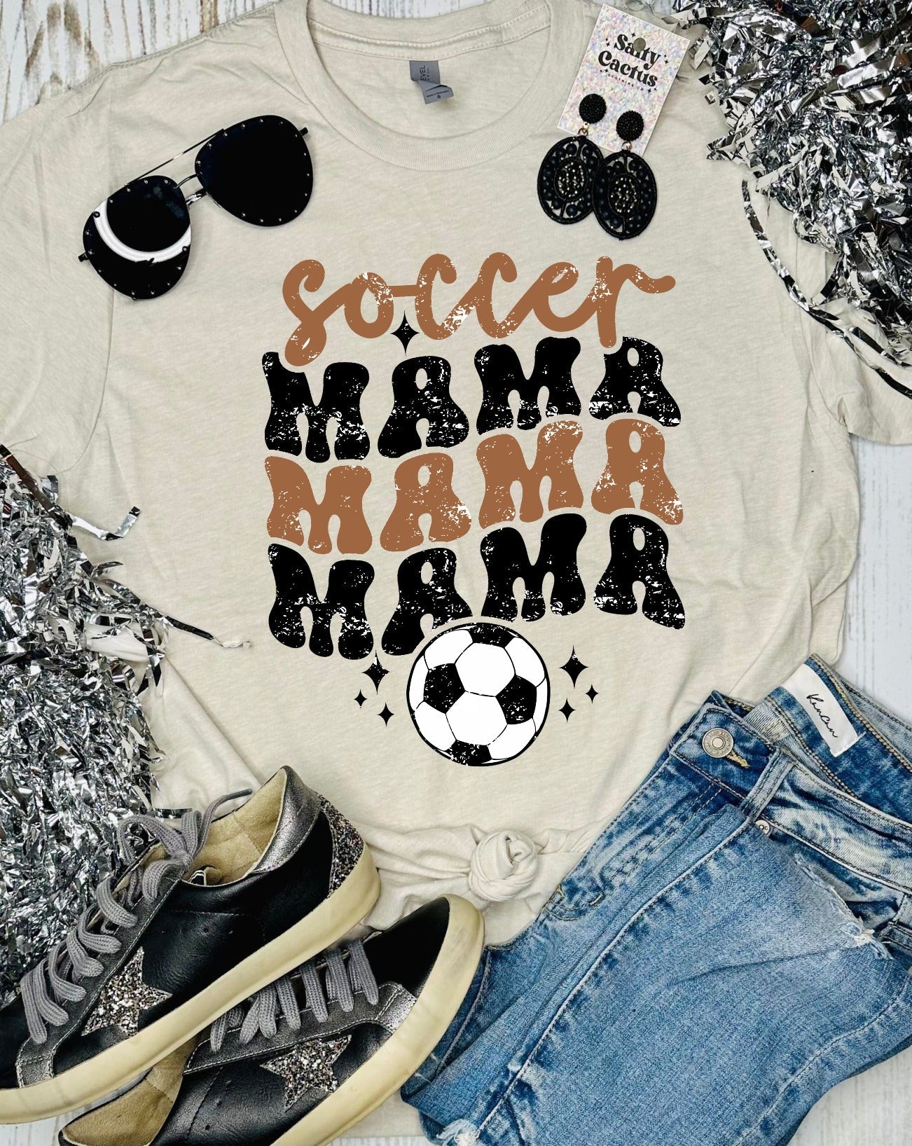 *DTG* Soccer Mama Retro Tan Tee