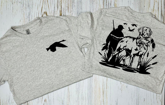 All Black Duck Hunting Ash Grey Tee