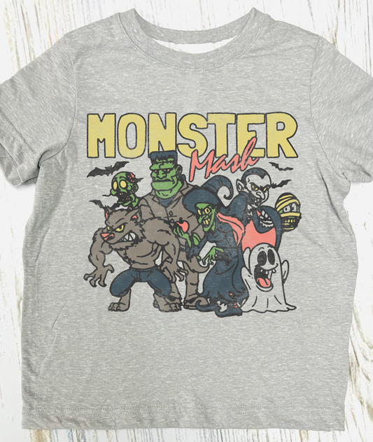 Vintage Monster Mash Grey Tee