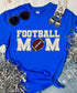 *DTG* Football Mom Faux Chenille Patch Colorful Tee