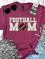 *DTG* Football Mom Faux Chenille Patch Colorful Tee