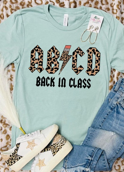 ABCD Leopard Dusty Blue Tee