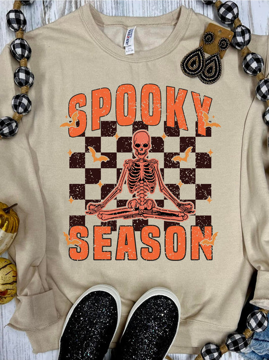 Spooky Season Skeleton Sandstone Sweatshirt