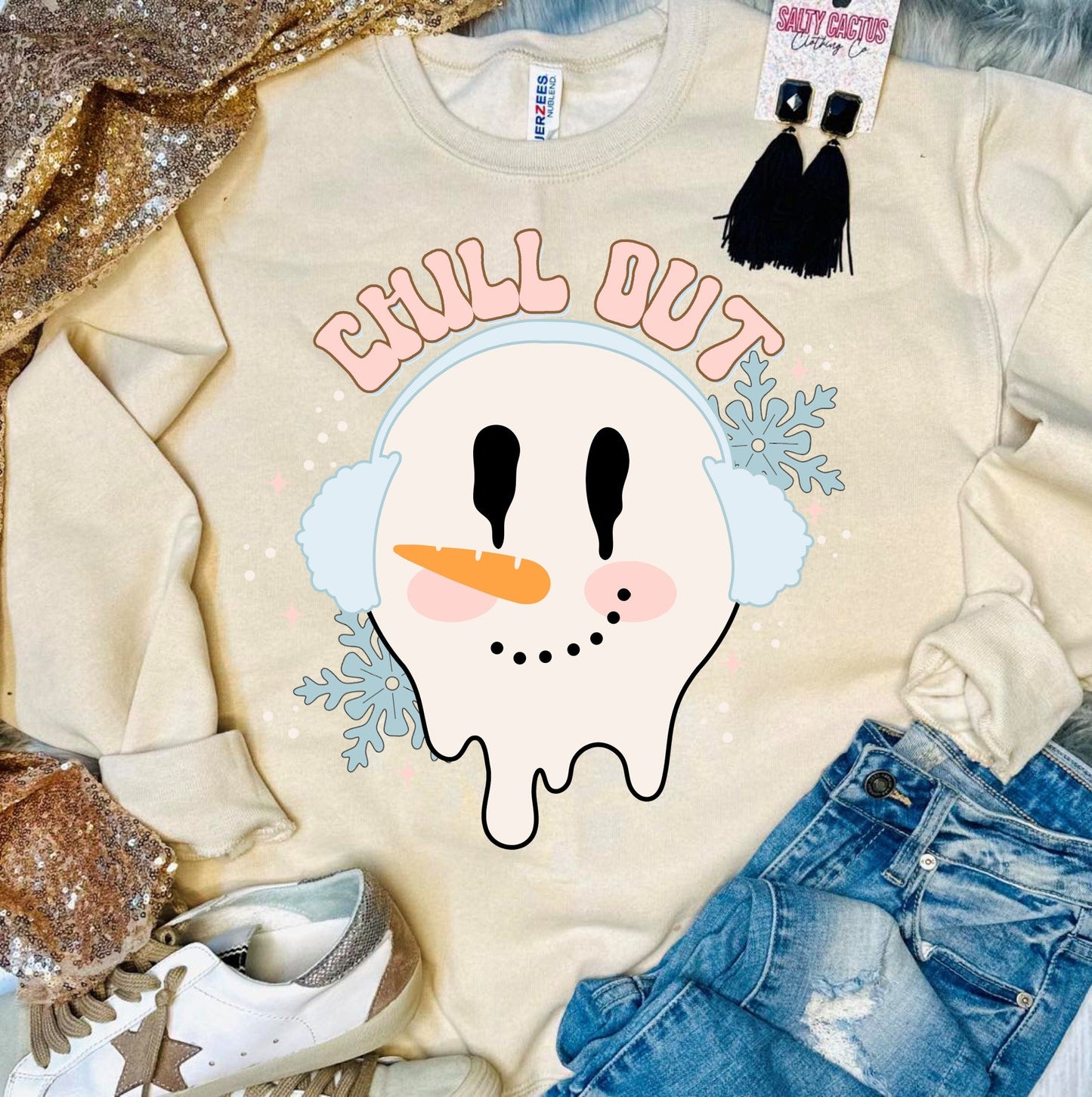 Chill Out Frosty Tan Sweatshirt