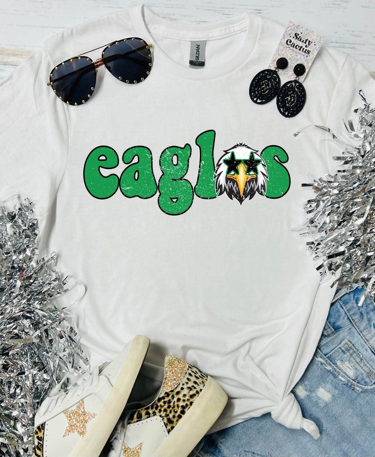 Eagles Star Eagle White Tee