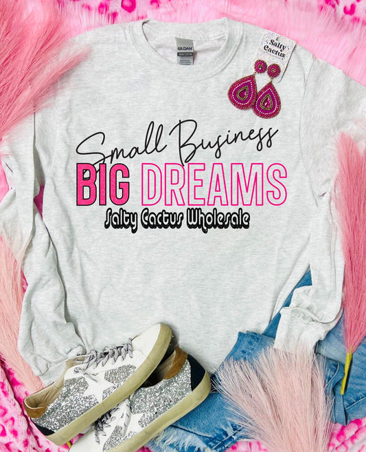 Glitter Small Business Big Dreams Logo Ash Grey Sweatshirt